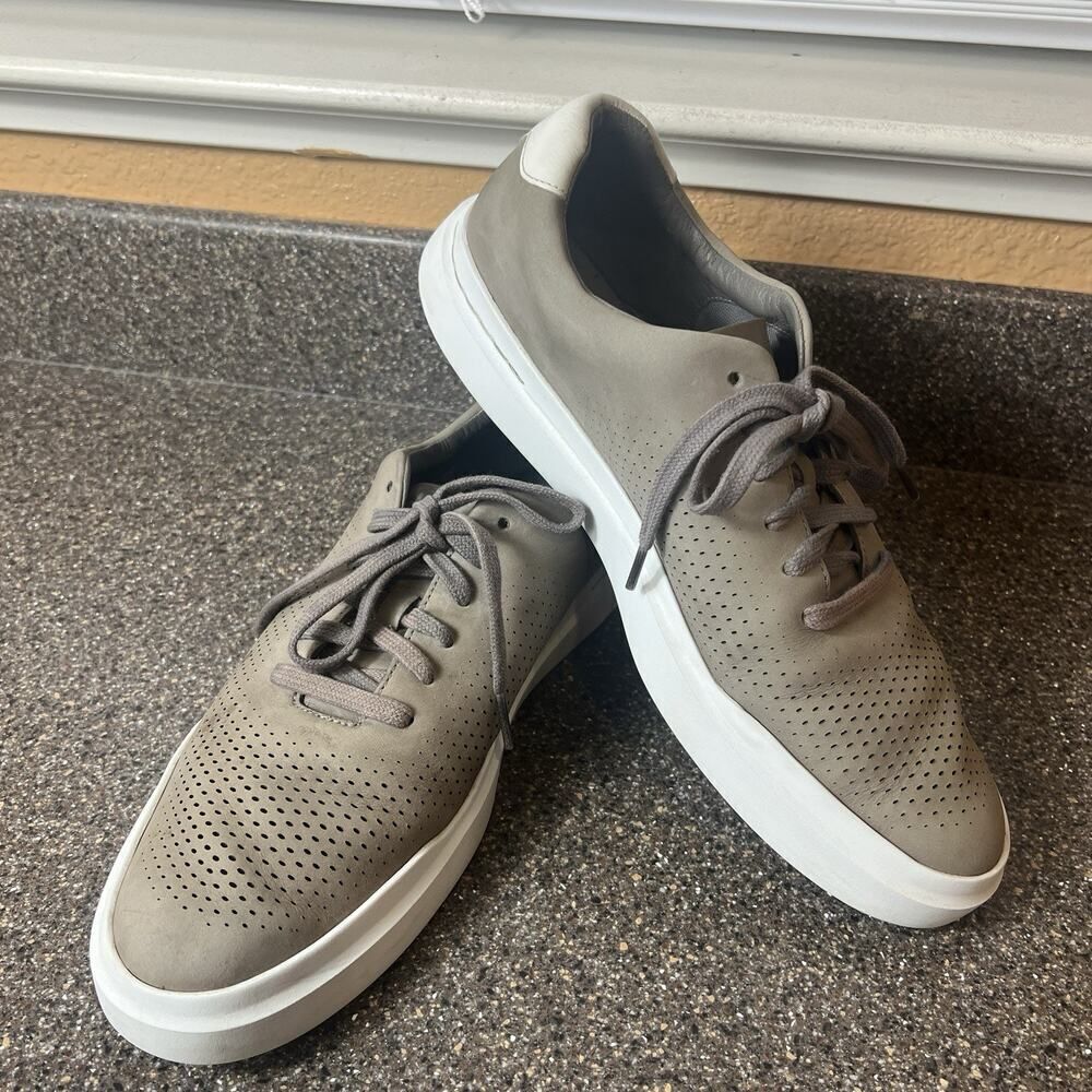 Cole Haan GrandSeries Mens 11.5 M Shoes Sneaker Beige Leather Casual Comfort Low - Picture 2 of 12